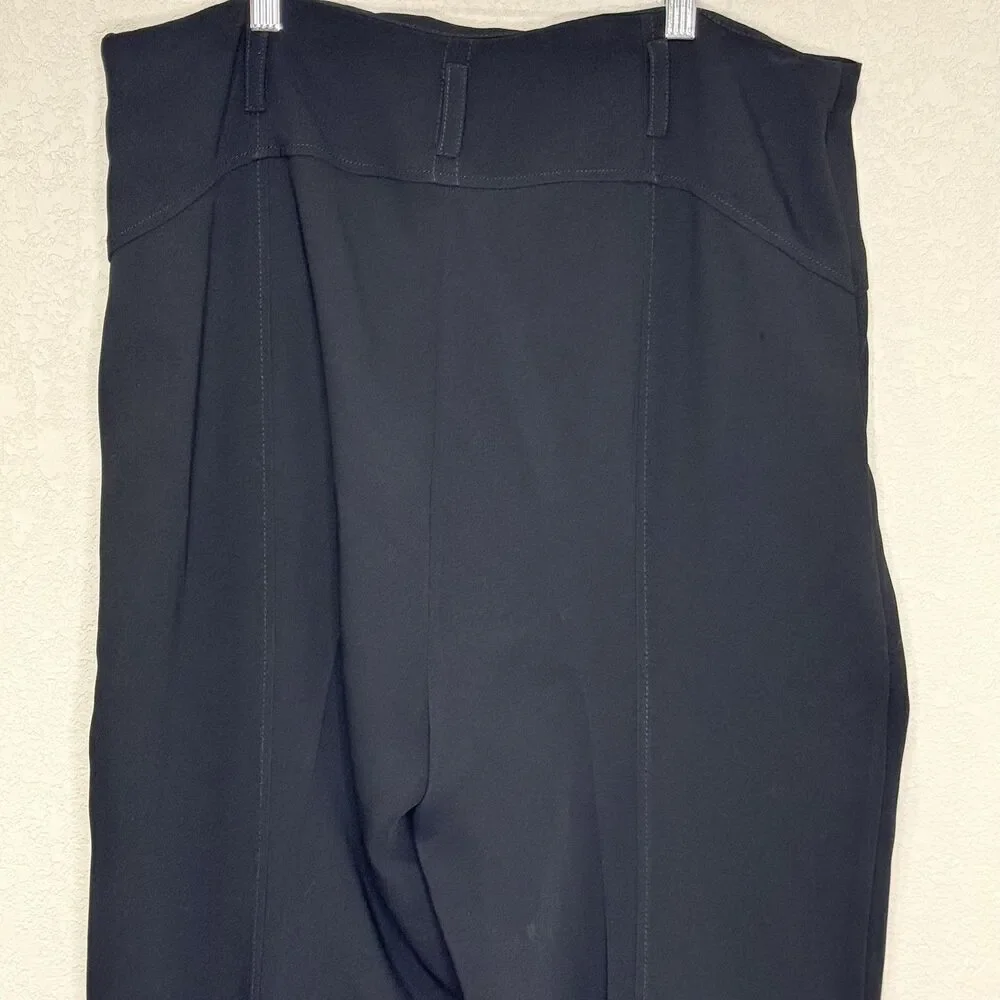 Cinq à Sept Pants Womens 12 Black High Rise Cropped Trousers Stretch Wide Leg